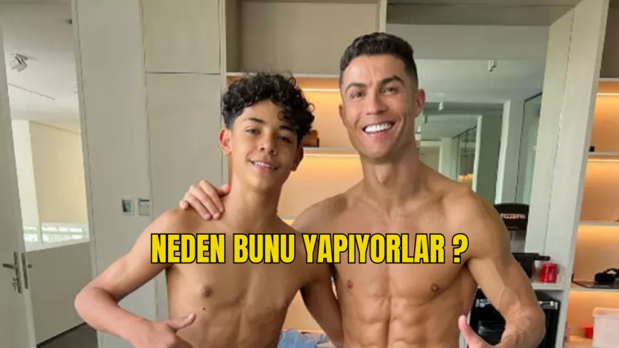 Ronaldo, oğluyla birlikte fotoğraf paylaştı ve herkes aynı detaya odaklandı! ''Neden bunu yapıyorlar?''